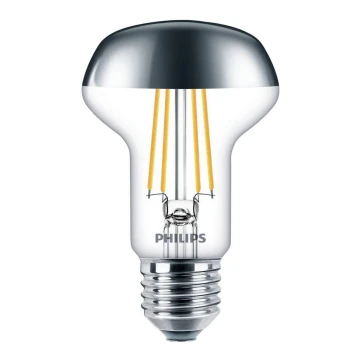 Bombilla LED con casquillo esférico espejado Philips DECO E27/4W/230V 2700K