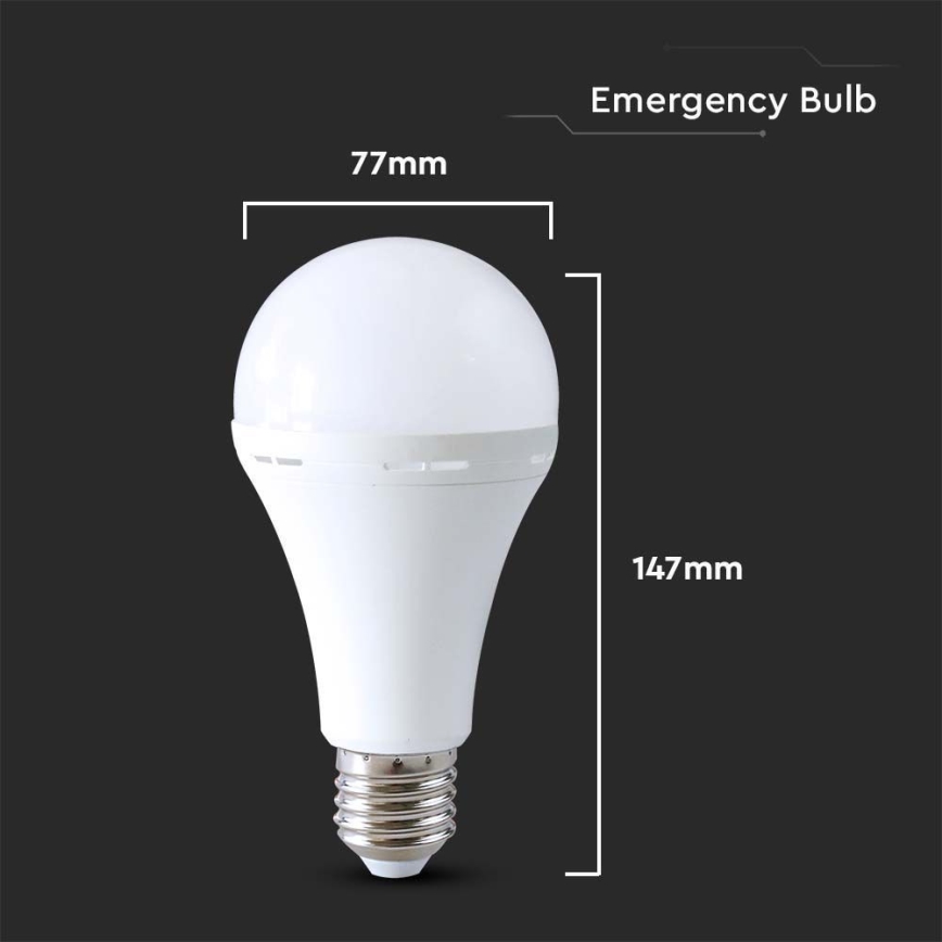 Bombilla LED con modo de emergencia A80 E27/12W/230V 4000K