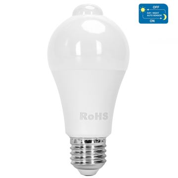 Bombilla LED con sensor de movimiento y crepuscular A60 E27/12W/230V 3000K - Aigostar