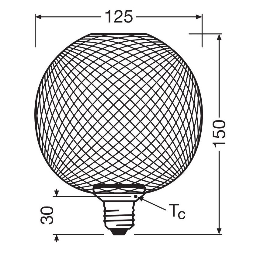 Bombilla LED DECOR FLAT G125 E27/3,5W/230V 2700K dorado - Osram