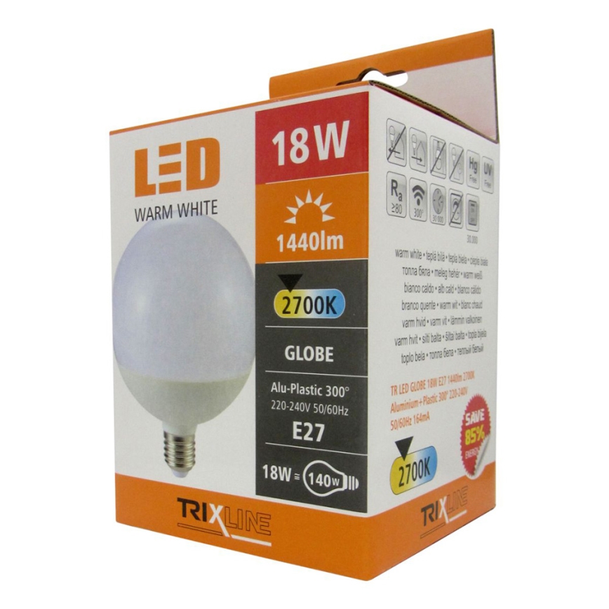 Bombilla LED E27/18W/230V 2700K