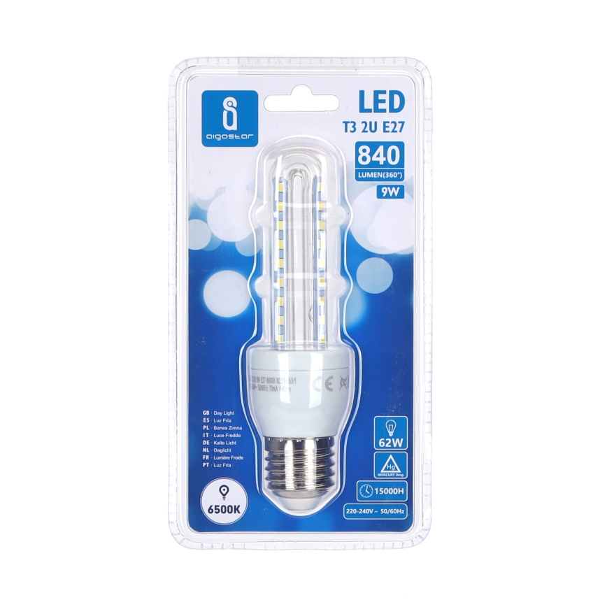 Bombilla LED E27/9W/230V 6500K - Aigostar