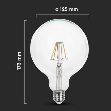 Bombilla LED FILAMENT G125 E27/12W/230V 6500K