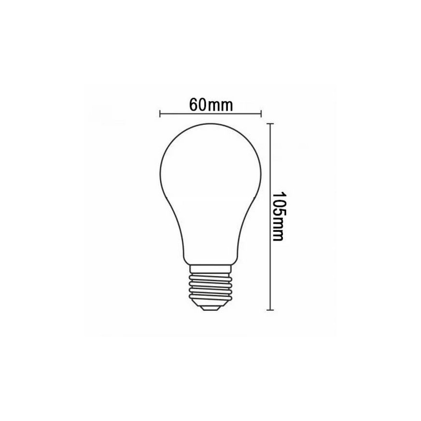 Bombilla LED FILAMENT SHAPE A60 E27/4W/230V 1800K amarillo