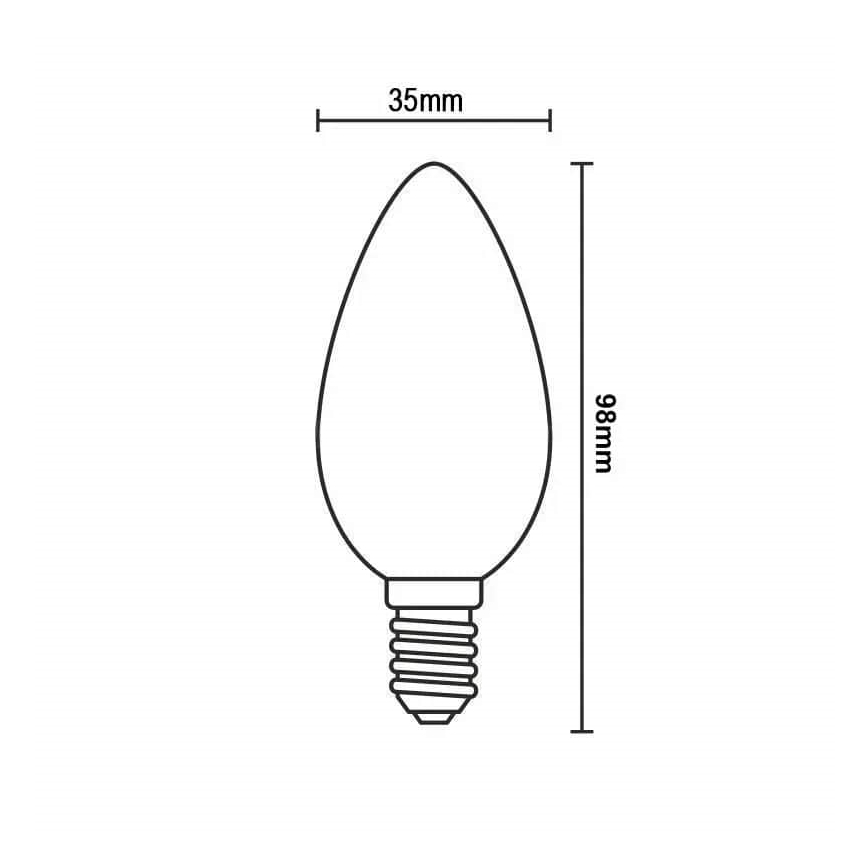 Bombilla LED FILAMENT SLIM VINTAGE C35 E14/4,5W/230V 1800K