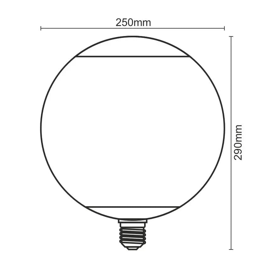 Bombilla LED FILAMENT SMOKE G250 E27/4W/230V 1800K