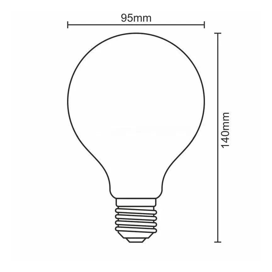 Bombilla LED FILAMENT SMOKE G95 E27/4W/230V 2000K