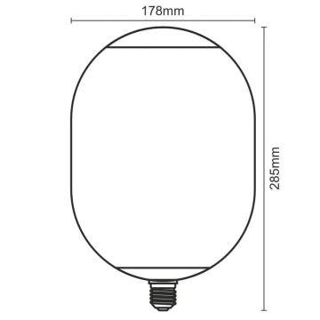 Bombilla LED FILAMENT SMOKE T178 E27/4W/230V 1800K