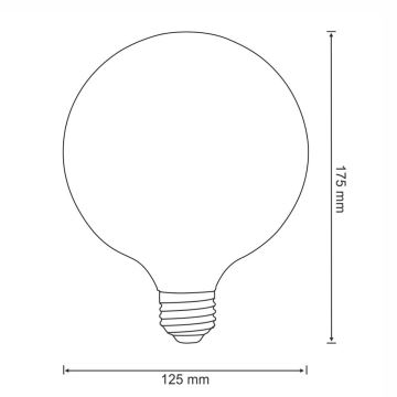 Bombilla LED FILAMENT VINTAGE E27/4W/230V 125x180mm 2200K