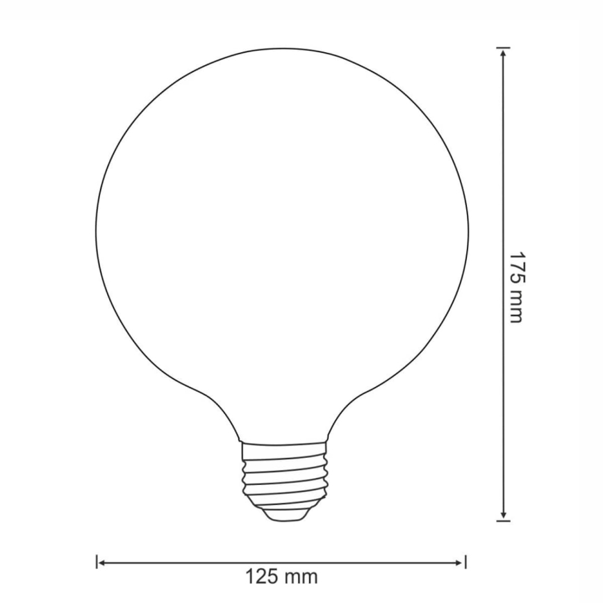 Bombilla LED FILAMENT VINTAGE E27/4W/230V 125x180mm 2200K