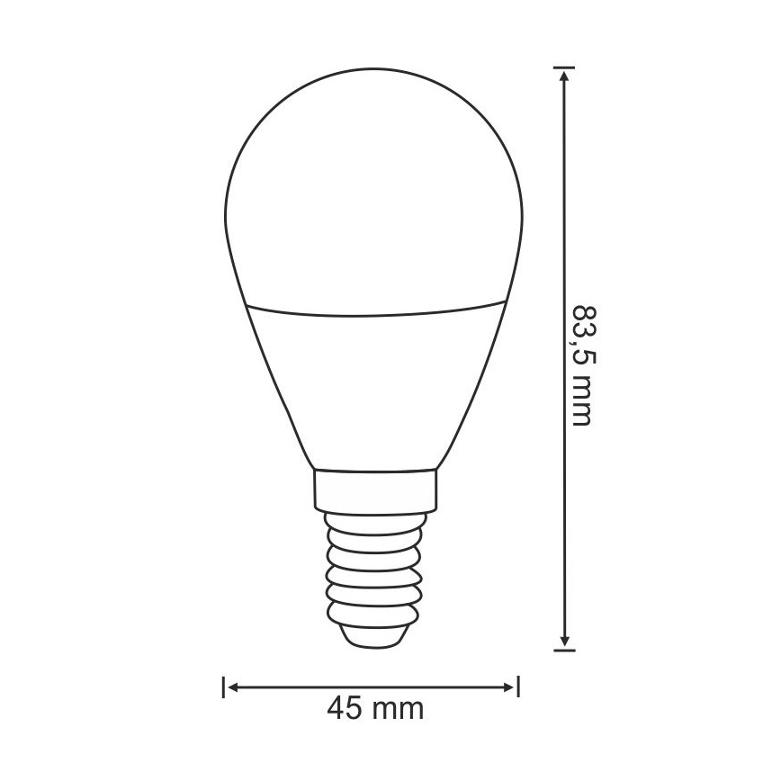 Bombilla LED G45 E14/3,5W/230V 3000K