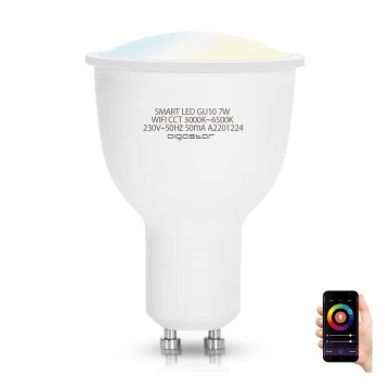 Bombilla LED GU10/7W/230V 3000-6500K Wi-Fi - Aigostar