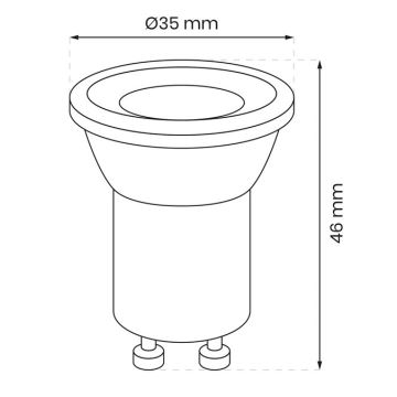 Bombilla LED GU10-MR11/3W/230V 3000K