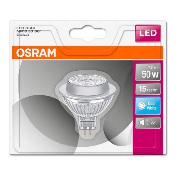 Bombilla LED GU5,3/MR16/7,2W/12V 4000K - Osram