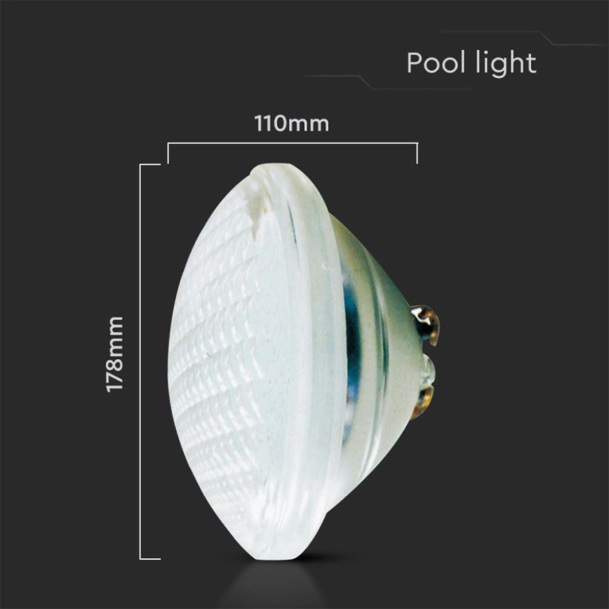 Bombilla LED para piscinas LED/25W/12V IP68 6500K