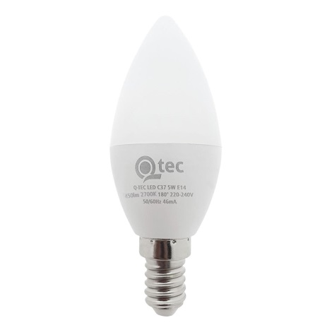 Bombilla LED Qtec C35 E14/5W/230V 2700K