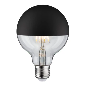 Bombilla LED regulable con casquillo esférico de espejo GLOBE G95 E27/6,5W/230V 2700K negro - Paulmann 28676