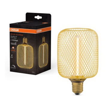 Bombilla LED regulable DECOR FILAMENT E27/3,5W/230V 1800K dorado - Osram