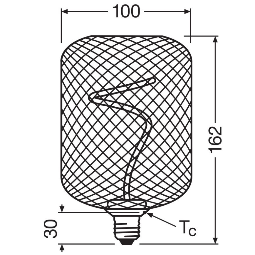 Bombilla LED regulable DECOR FILAMENT E27/3,5W/230V 1800K dorado - Osram