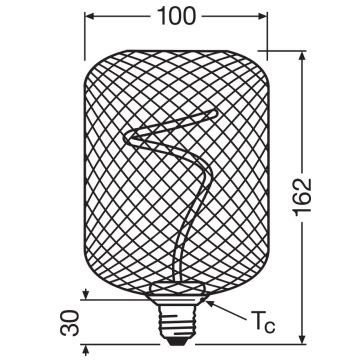 Bombilla LED regulable DECOR FILAMENT E27/3,5W/230V 1800K negro - Osram