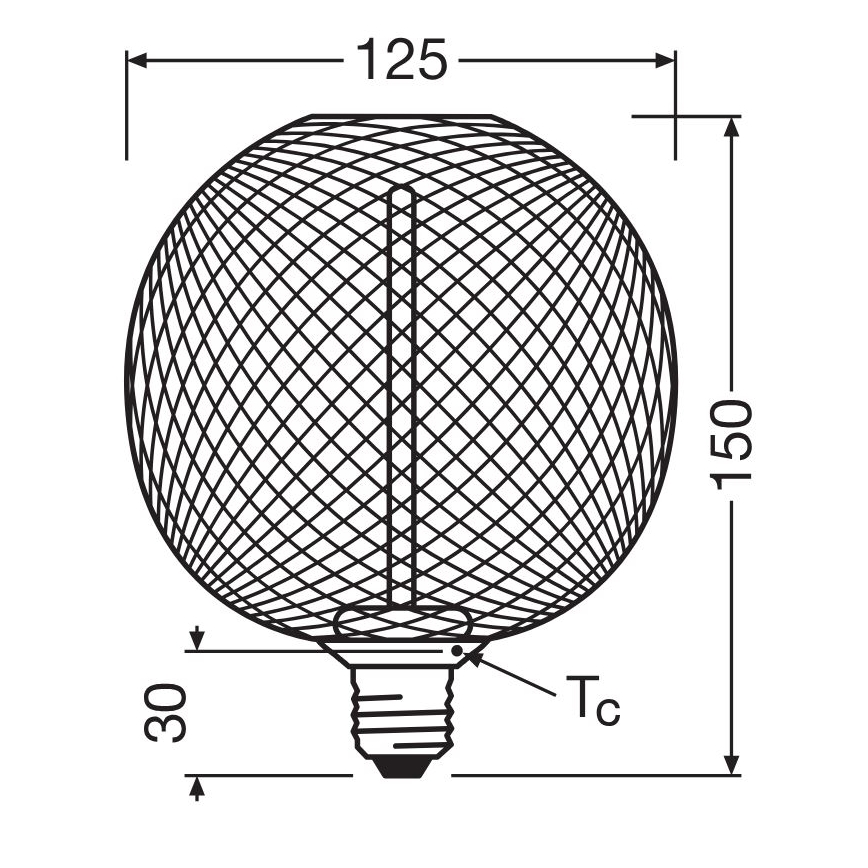 Bombilla LED regulable DECOR  FILAMENT G125 E27/3,5W/230V 1800K dorado - Osram