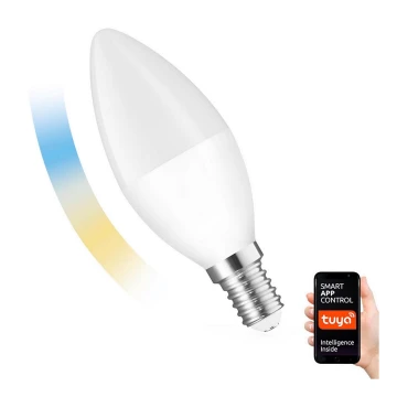 Bombilla LED regulable E14/5W/230V 2700-6500K Wi-Fi Tuya