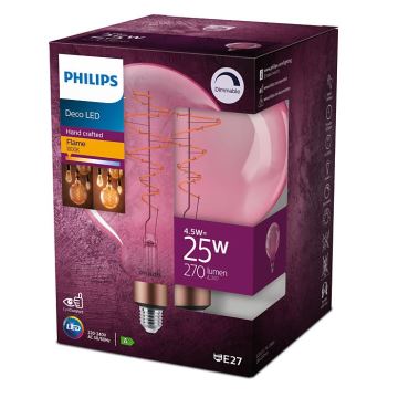 Bombilla LED regulable Philips DECO G200 E27/4,5W/230V 1800K