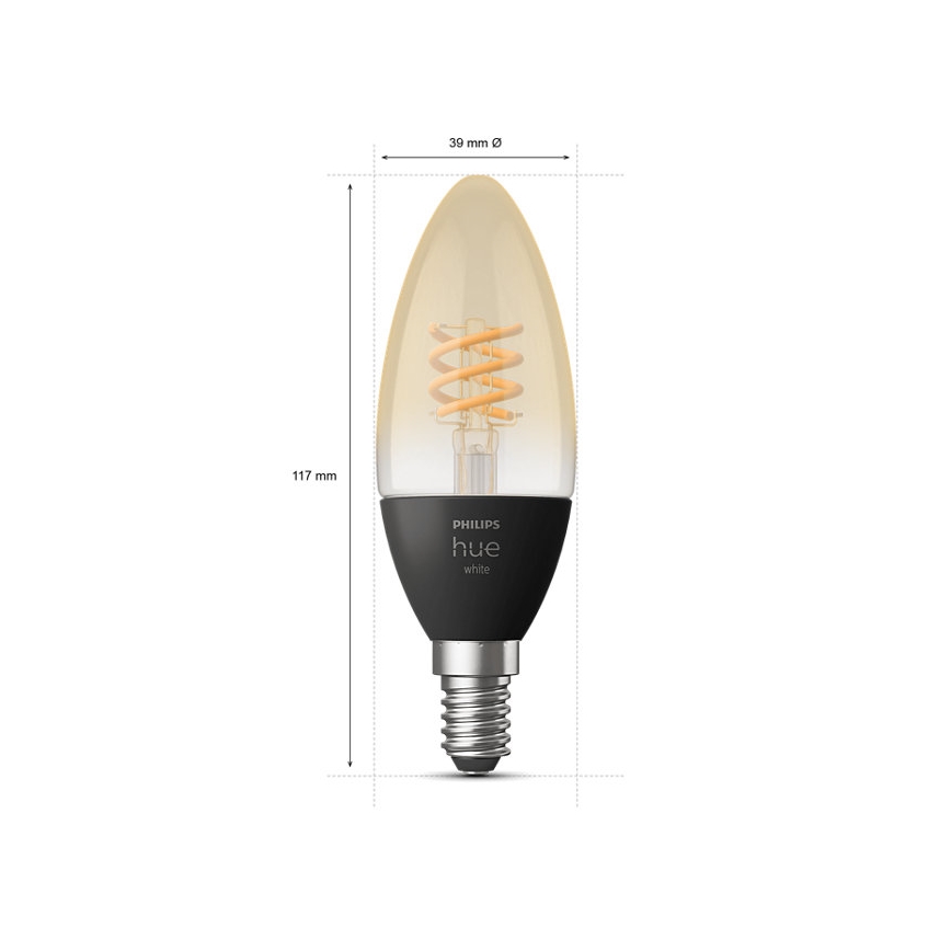 Bombilla LED regulable Philips Hue WHITE FILAMENT E14/4,5W/230V 2100K