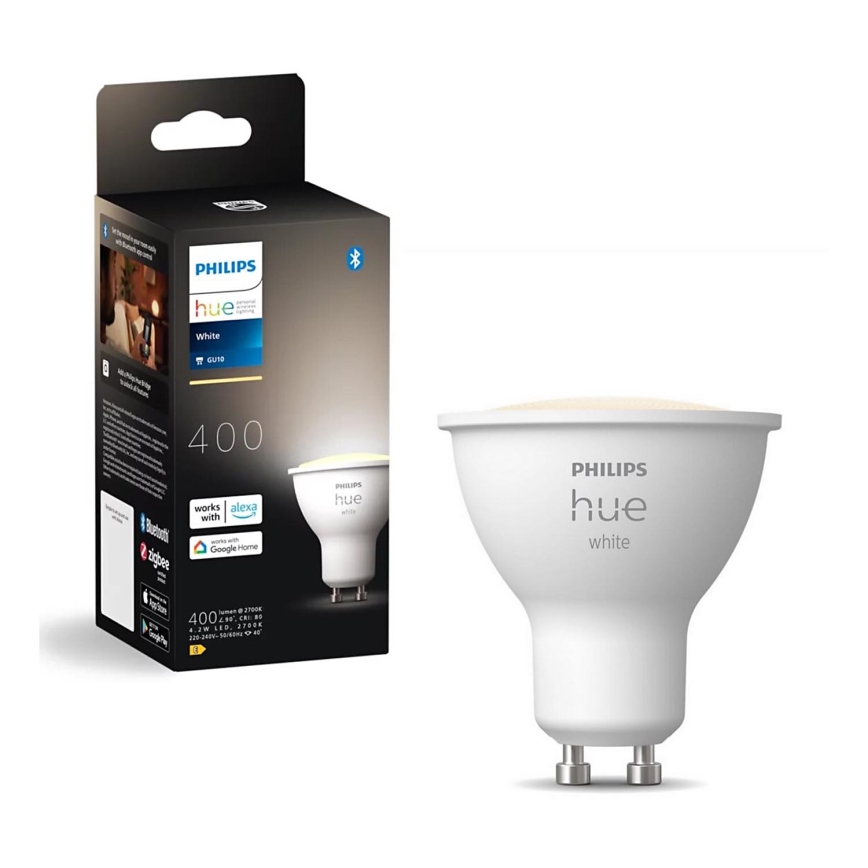 Bombilla LED regulable Philips Hue WHITE GU10/4,2W/230V 2700K