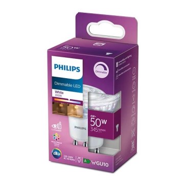 Bombilla LED regulable Philips PAR16 GU10/4W/230V 3000K CRI 90