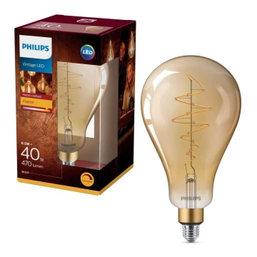 Bombilla LED regulable VINTAGE Philips A160 E27/6,5W/230V 2000K