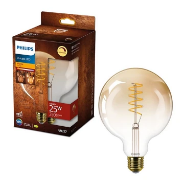 Bombilla LED regulable VINTAGE Philips G120 E27/4,5W/230V 1800K