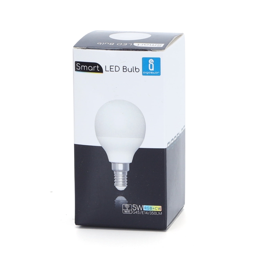 Bombilla LED RGB G45 E14/5W/230V 3000-6500K Wi-Fi - Aigostar