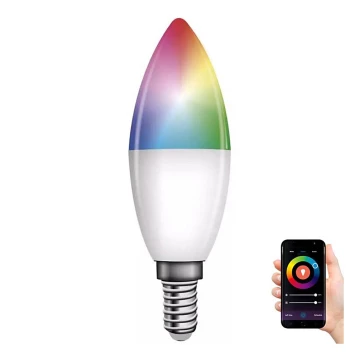 Bombilla LED RGB regulable GoSmart E14/4,8W/230V 2700-6500K Tuya