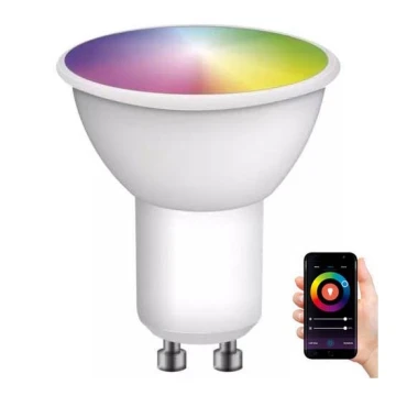 Bombilla LED RGB regulable GoSmart MR16 GU10/4,8W/230V 2700-6500K Wi-Fi Tuya