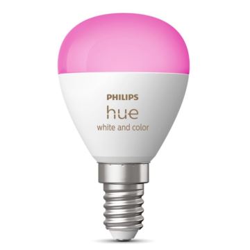 Bombilla LED RGBW regulable Philips Hue White And Color Ambiance P45 E14/5,1W/230V 2000-6500K