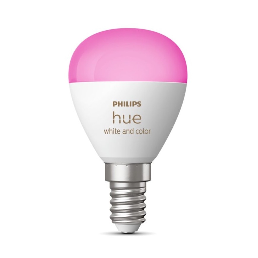 Bombilla LED RGBW regulable Philips Hue White And Color Ambiance P45 E14/5,1W/230V 2000-6500K