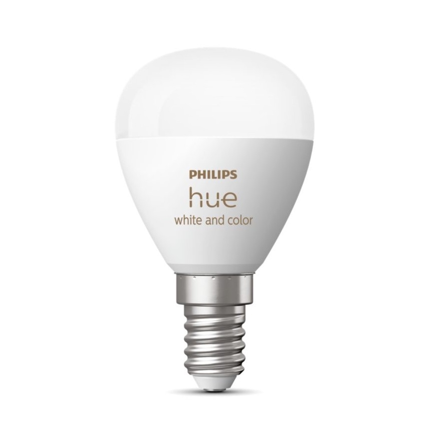 Bombilla LED RGBW regulable Philips Hue White And Color Ambiance P45 E14/5,1W/230V 2000-6500K