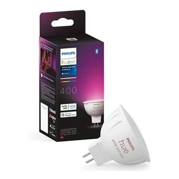 Bombilla LED RGBW regulable Philips Hue White And Color Ambiance GU5,3/MR16/6,3W/12V 2000-6500K