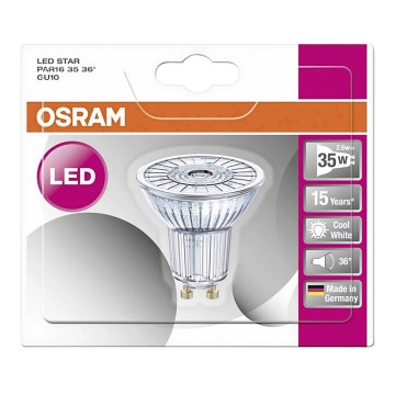 Bombilla LED STAR GU10/2,6W/230V 4000K - Osram