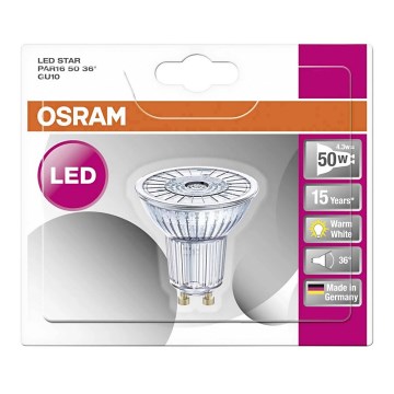 Bombilla LED STAR GU10/4,3W/230V 2700K - Osram