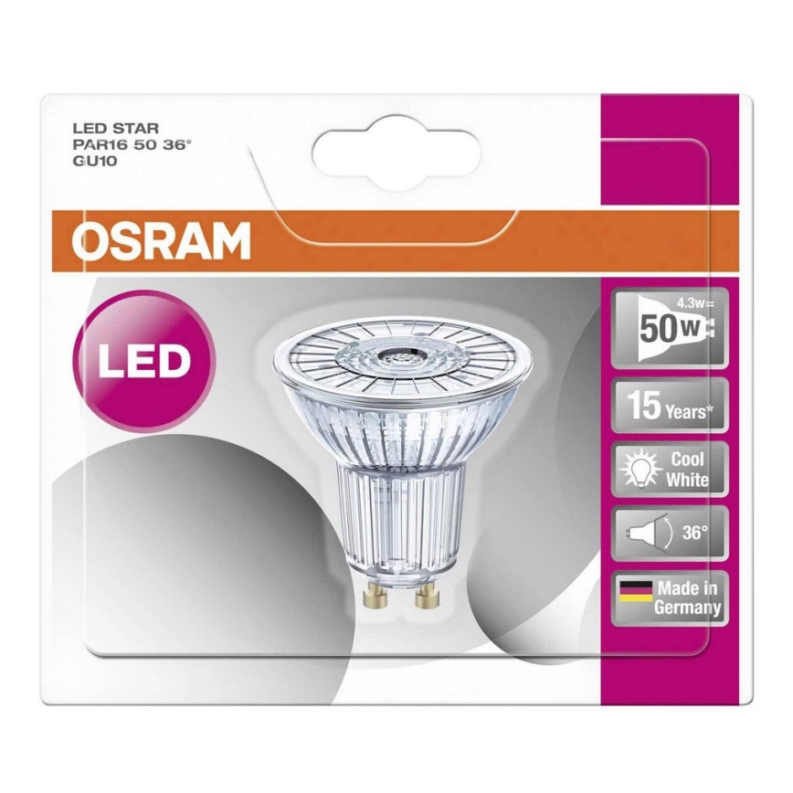 Bombilla LED STAR GU10/4,3W/230V 4000K - Osram