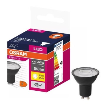 Bombilla LED VALUE PAR16 GU10/6,9W/230V 2700K 120° negro - Ledvance