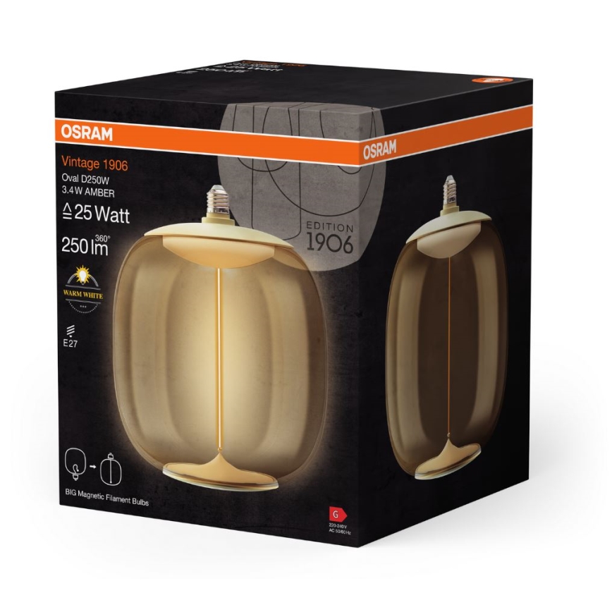 Bombilla LED VINTAGE FILAMENT E27/3,4W/230V 2700K - Osram