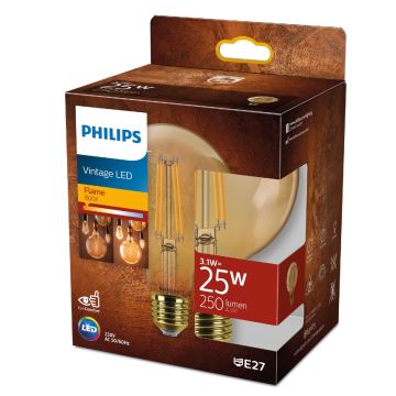 Bombilla LED VINTAGE Philips G95 E27/3,1W/230V 1800K