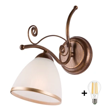 Brilagi - Aplique LED ANTICO 1xE27/60W/230V pátina de bronce