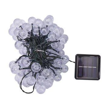 Brilagi - Cadena decorativa solar LED BUBBLE 200xLED/8 funciones 20m IP65 blanco cálido