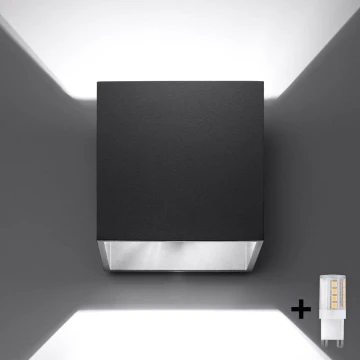 Brilagi -  Foco LED de pared MURO 1xG9/4W/230V negro