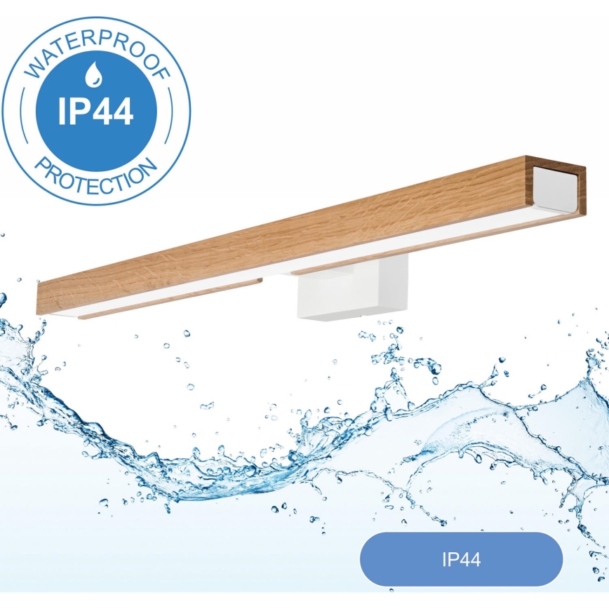 Brilagi - Iluminación LED para espejos de baño WOODY MIRROR LED/12W/230V IP44 roble/blanco