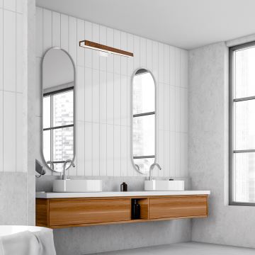 Brilagi - Iluminación LED para espejos de baño WOODY MIRROR LED/12W/230V IP44 roble/blanco